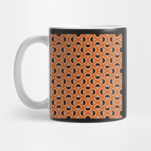 burnt orange half circle pattern Mug